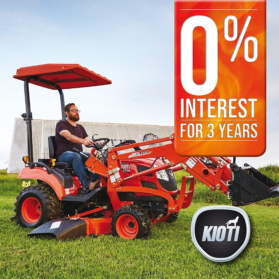 Kioti 0% Interest for 3 years